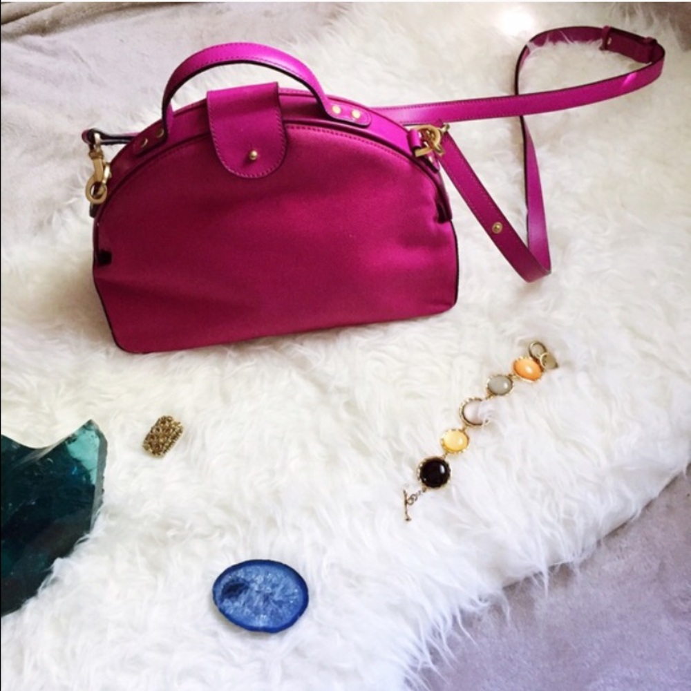 kate spade Magenta Dome Crossbody with Gold Hardware